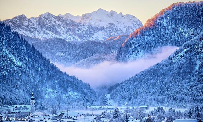 Inzell Chiemgauer Alpen Berge Winter Schnee