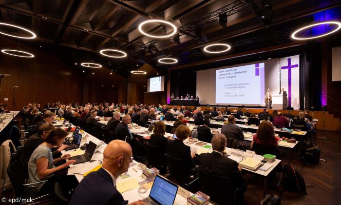 Inselhalle Lindau bei der Landessynode 2019