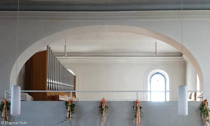 Die Orgel der Kirche St. Jakob im Neu-Ulmer Stadtteil Burlafingen