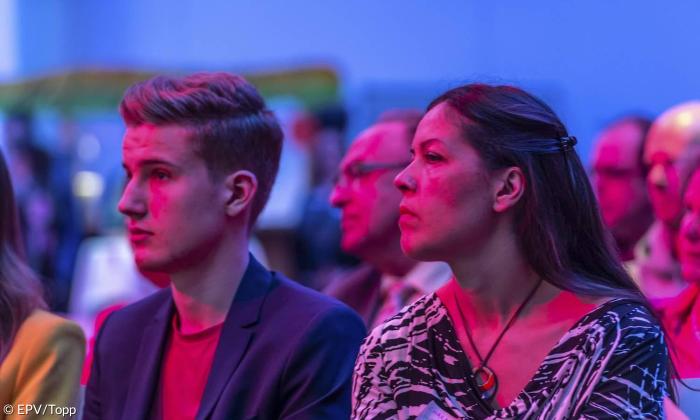 Chiara Dazi und Leonard Rössert bei der Preisverleihung Lagois-Fotowettbewerb 2019 in München