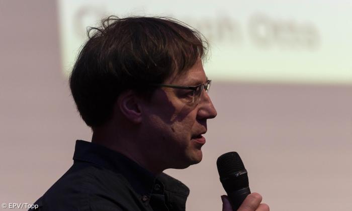 Fotograf Christoph Otto bei der Lagois-Preisverleihung 2019 in München.