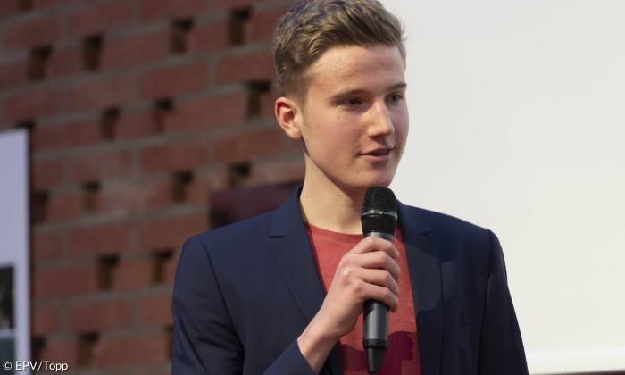 Leonard Rössert bei der Lagois-Preisverleihung 2019 in München