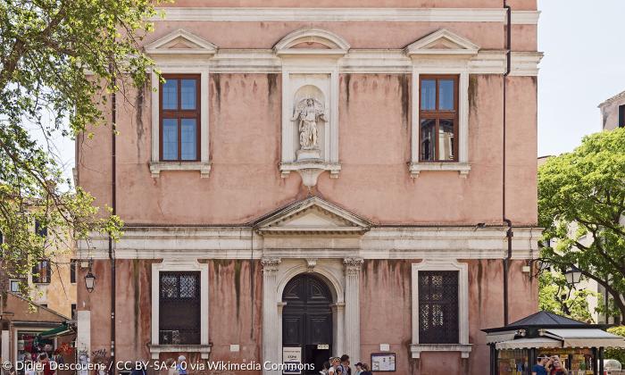 Seit 1813 die evangelische Kirche Venedigs: die »Scuola dell'angelo custode« liegt unweit des Canale Grande am Rio dei Santi Apostoli im Sestiere Cannaregio.