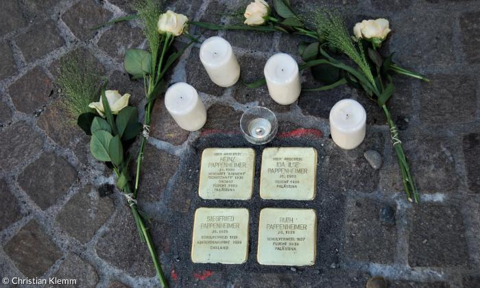 Stolpersteine für die Familie Pappenheimer