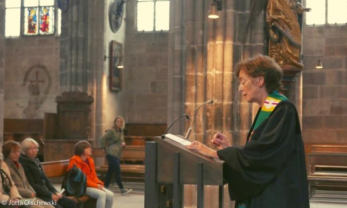 Pfarrerin Claudia Voig-Grabenstein Friedensgebet St. Lorenz Nürnberg Oktober 2019 Hass Antisemitismus