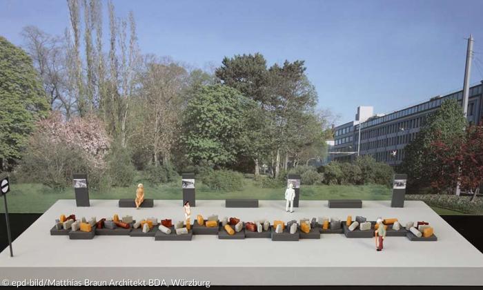 Modell für "DenkOrt Deportationen"- Denkmal in Würzburg     