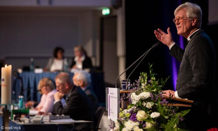 Landesbischof Heinrich Bedford-Strohm vor der Landessynode 2019 in Bamberg