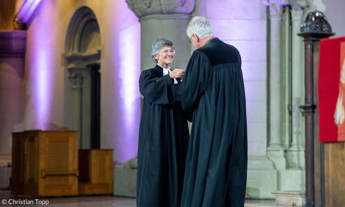 Breit-Keßler Bedford-Strohm Abschiedsgottesdienst Lukaskirche November 2019 Kreuzrückgabe