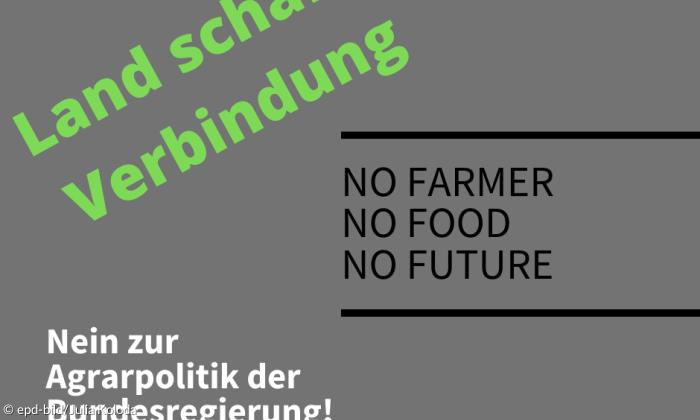 Bauern protestieren gegen die Agrarpolitik der Bundesregierung