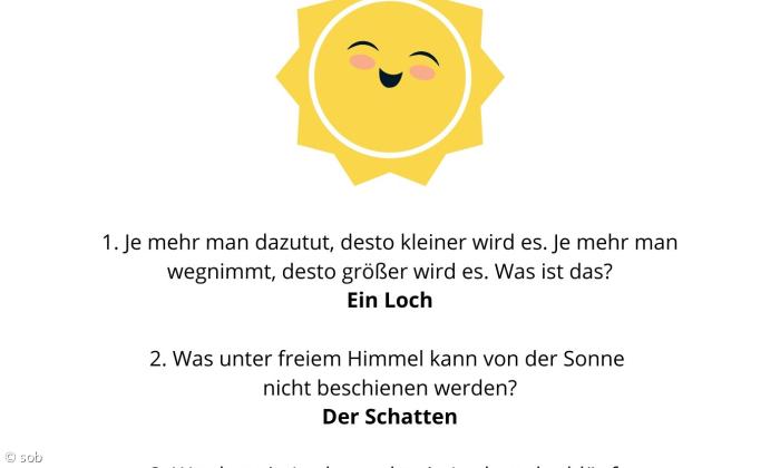 Rätsel Nummer 4 - Sonne - Lösung