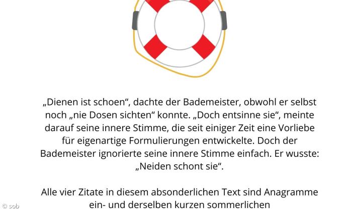 Rätsel Nummer 8 - Rettungsring - Lösung
