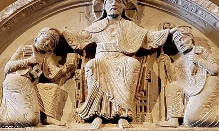 Segnender Christus Segen Hand auflegen Segnung