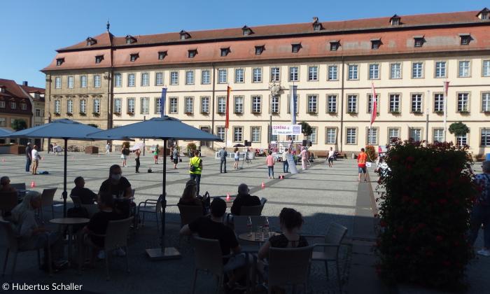 Eine Demonstration gegen Corona-Maßnahmen in Bamberg