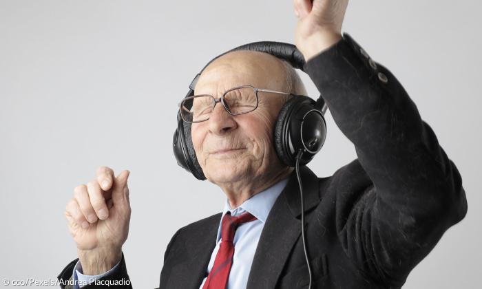 Senioren Kopfhörer Musik Alt 