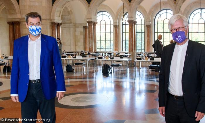 Ministerpräsident Markus Söder und der Landesbischof der ELKB, Heinrich Bedford-Strohm