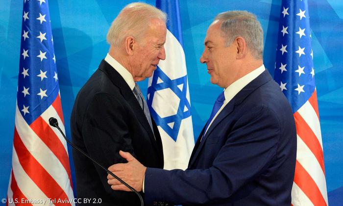 Joe Biden und Israels Premierminister Benjamin Netanjahu im März 2016 beim Besuch des damaligen US-Vizepräsidenten in Israel.