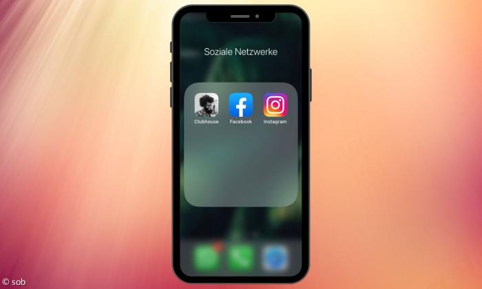 Die App Clubhouse auf einem iPhone