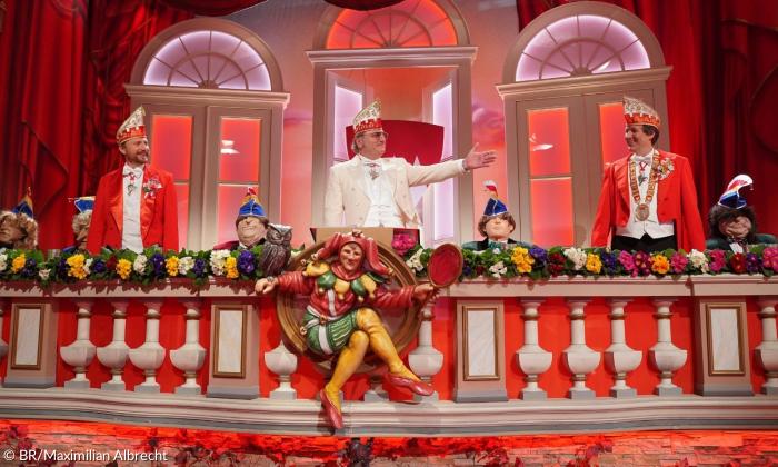 Elferrat mit Bernd Händel (Mitte) bei der Fastnacht in Franken 2021