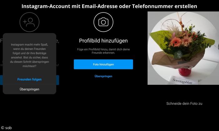 Instagram Account erstellen weitere Schritte_2