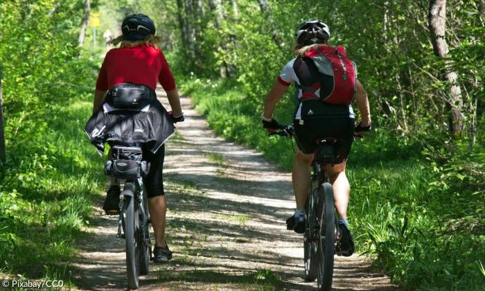 Radfahrer auf Fahrradtour
