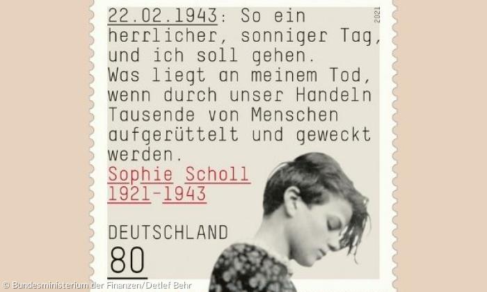 Sonderbriefmarke Sophie Scholl