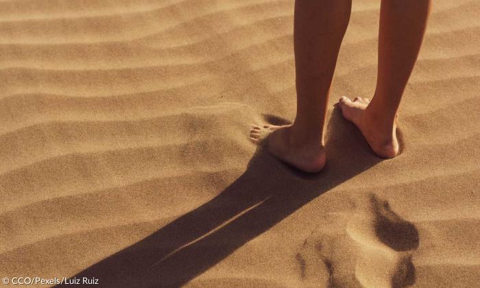 Fussabdruck im Sand