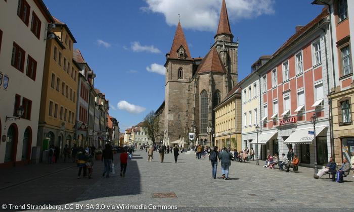 Stadt Ansbach mit Johanniskirche