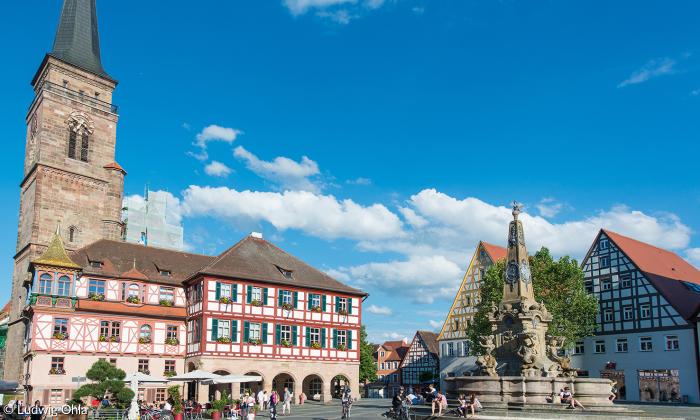 Der Marktplatz in Schwabach.