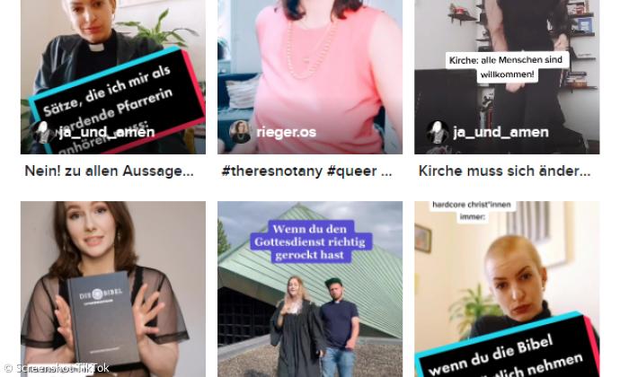 Screenshot von TikTok-Videos