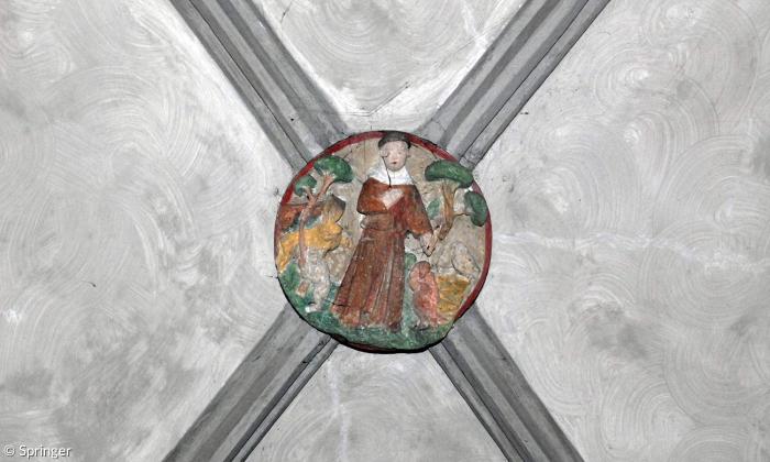 Barfüßerkirche Augsburg: Heiliger Franziskus im Kreuzgang