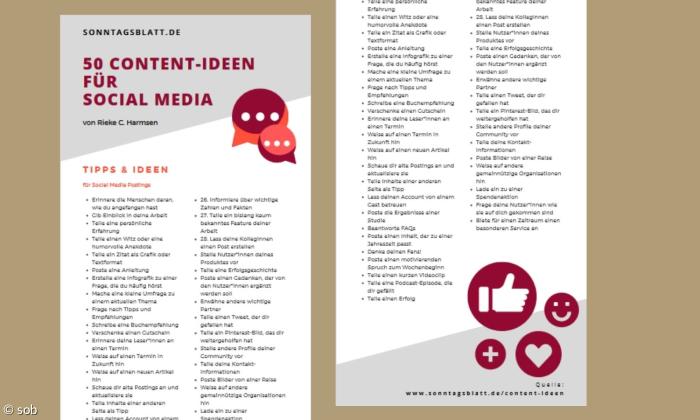 Content Ideen für Social Media