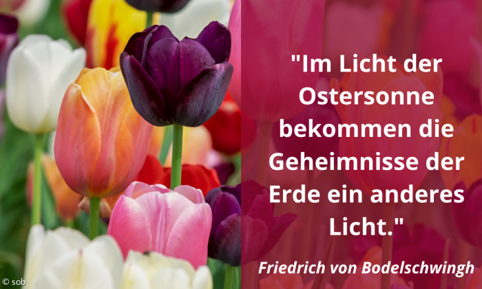 "Im Licht der Ostersonne bekommen die Geheimnisse der Erde ein anderes Licht."