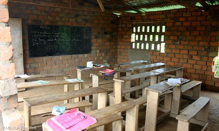 Klassenzimmer im Kongo