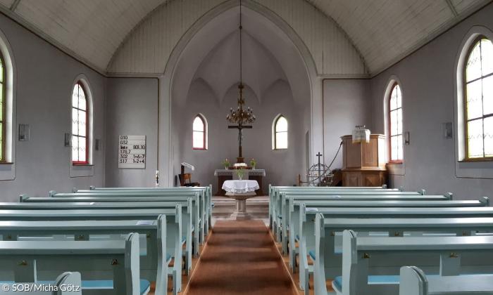 Der Innenraum der Christuskirche Stadtsteinach