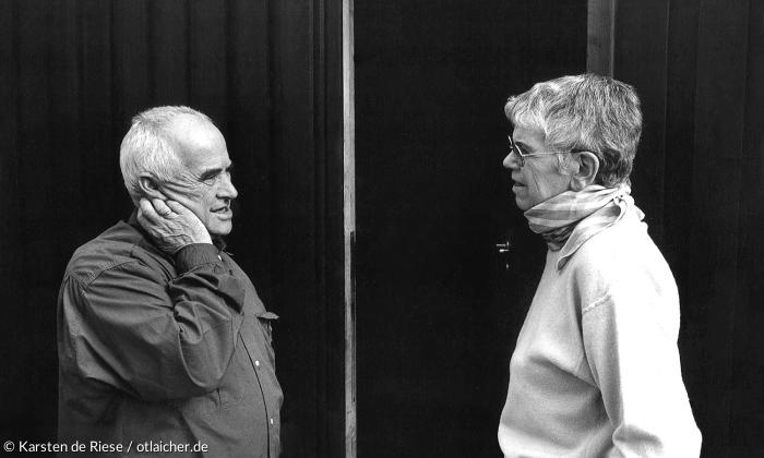 Otl Aicher und Inge Aicher-Scholl, die älteste Schwester von Hans und Sophie Scholl