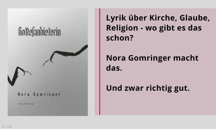 Nora Gomringer Gottesanbieterin