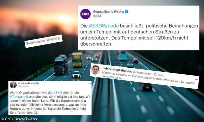 Reaktionen auf Tempolimit-Empfehlung der EKD