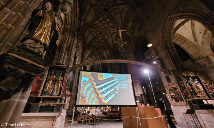 Videoübertragung bei der Orgel-Gala