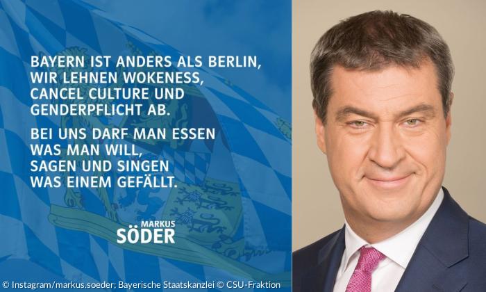Markus Söders Beitrag auf Instagram