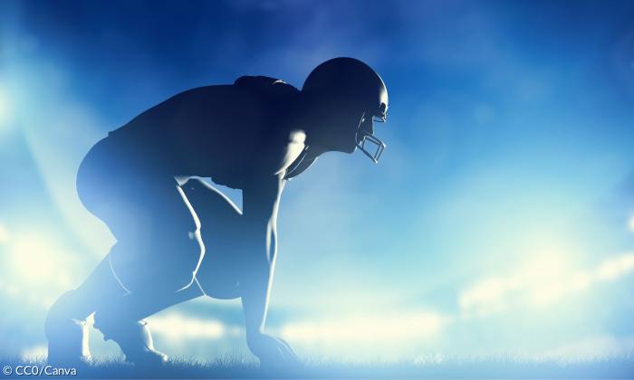 Ein Football-Spieler