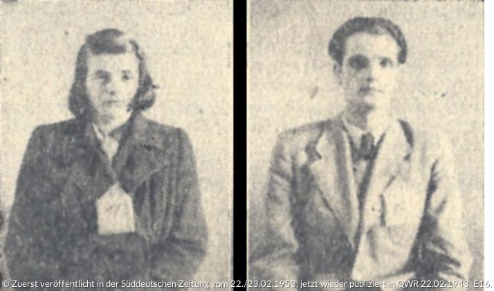 Das letzte Foto von Sophie und Hans Scholl