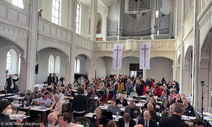 Die Markuskirche in München, bei der Tagung der Landessynode