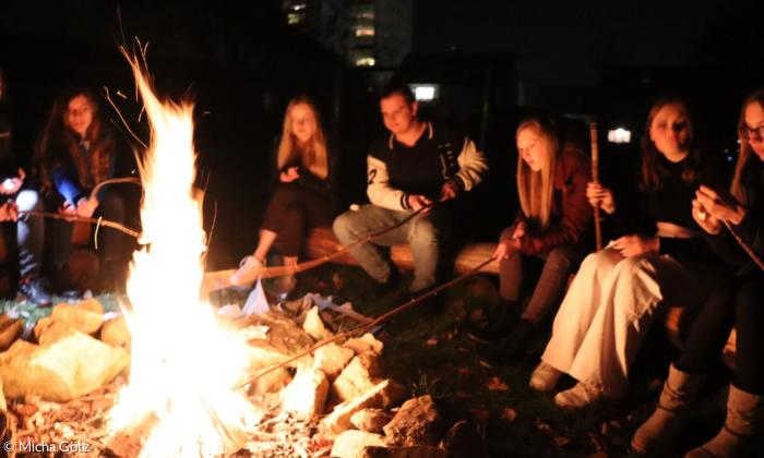 Ein Lagerfeuer in Selb