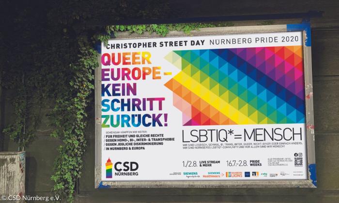 Ein Plakat für den CSD Nürnberg