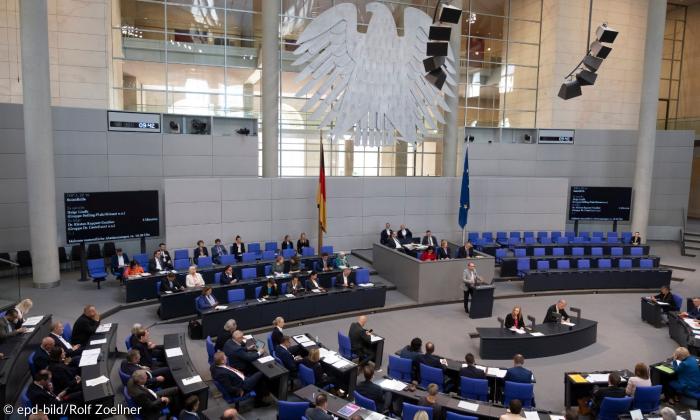 Der Plenarsaal des Bundestags