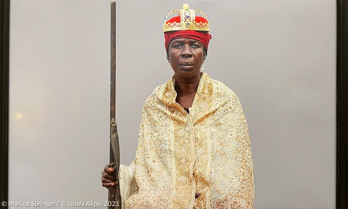 Ishola Akpo, Projet AGBARA Women (détail), 2021.