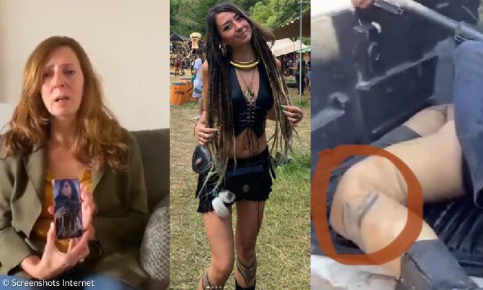 Ricarda Louk aus Ravensburg, ihre Tochter Shani und ihr lebloser Körper auf einem Hamas-Jeep.