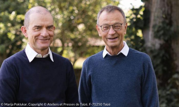Frère Alois und Frère Matthew von Taizé