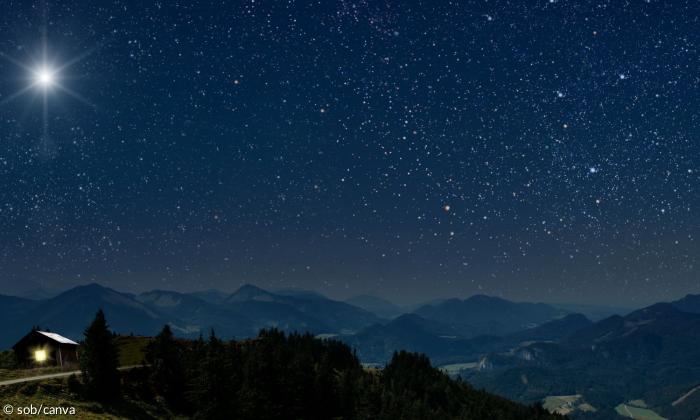 Weihnachten Krippe Berge