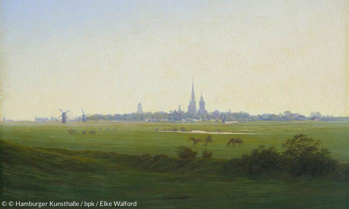 Caspar David Friedrich: Wiesen bei Greifswald